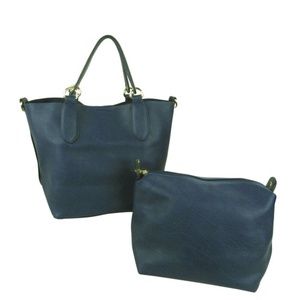 Blue vegan mini tote